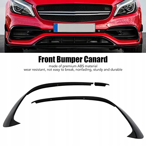 AD BRAKE B0B8T45PBK СПЛІТЕР ПЕРЕДНЬОГО БАМПЕРА MERCEDES A-KLAS W176 AMG ЧОРНИЙ КОМПЛЕКТ 3 ШТ