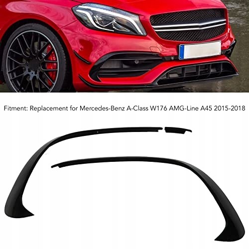 AD BRAKE B0B8T45PBK СПЛІТЕР ПЕРЕДНЬОГО БАМПЕРА MERCEDES A-KLAS W176 AMG ЧОРНИЙ КОМПЛЕКТ 3 ШТ
