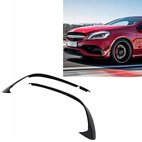 AD BRAKE B0B8T45PBK СПЛІТЕР ПЕРЕДНЬОГО БАМПЕРА MERCEDES A-KLAS W176 AMG ЧОРНИЙ КОМПЛЕКТ 3 ШТ