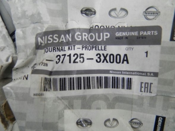 Nissan OE 371253X00A NISSAN NAVARA III 3 D40 ХРЕСТОВИНА КАРДАННОГО ВАЛУ 37125-3Х00А
