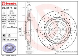 Brembo 09.D174.53 Brembo 09.D174.53 гальмівний диск