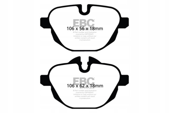EBC DP42047R Гальмівні колодки yellowstuff ebc brakes bmw 5 серії f10 518 520 523 525 528