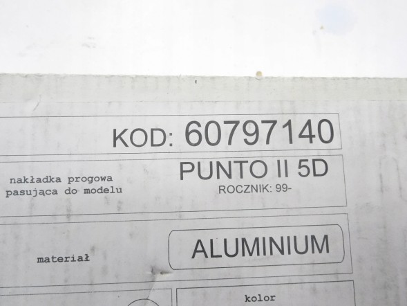 Fiat OE Накладки на пороги Fiat Punto II 5D 99- OE 60797140