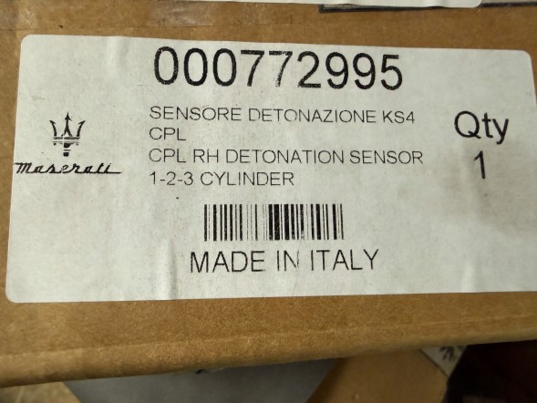 Maserati OE 772995 TP Датчик детонації ПРАВИЙ Maserati Ghibli 772995