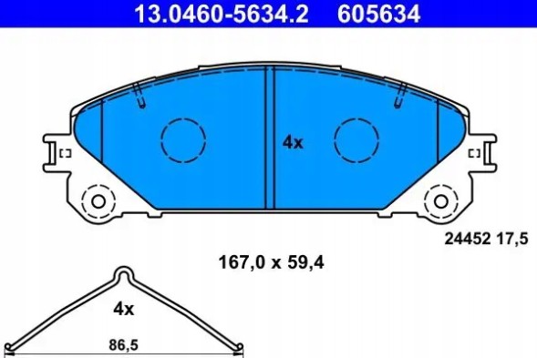 ATE 13.0460-5634.2 Гальмівні колодки передні 13.0460-5634.2 ate lexus