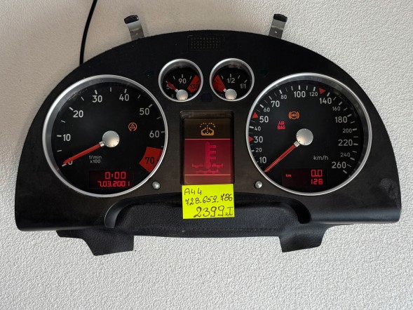 Audi OE НОВИЙ ЛІЧИЛЬНИК ПРИЛАДОВА ПАНЕЛЬ AUDI TT 128 ТИС. КМ 8N1920880H 09056209804 НОВИЙ FIS + PIN