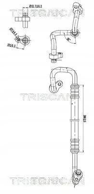 Triscan 9010 43003 Шнур кондиціонування повітря 9010 43003 triscan hyundai