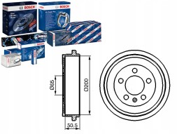 Bosch 80090418 BOS Bos0 986 477 133 гальмівні барабани vw задні a2/cordoba + помічник водія #33