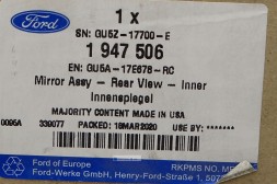 Ford OE Auto części Pełczyn gu5a-17e678-rc Дзеркало заднього виду скла передня камера Ford Edge 16-18