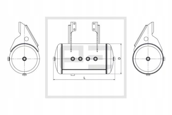 PE Automotive 106.518-80A Повітряний бак daf cf75 cf85 xf95 pe automotive 106 518-80а