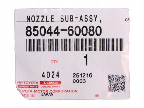 Toyota OE TOYOTA Land Cruiser Форсунка омивача фар передня 85044-60080 OE