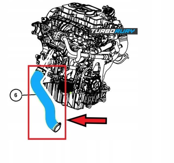 Turborury 2506700011776 Шнур трубка турбо шланг інтеркулера dodge journey 2.0 crd 04891862ab