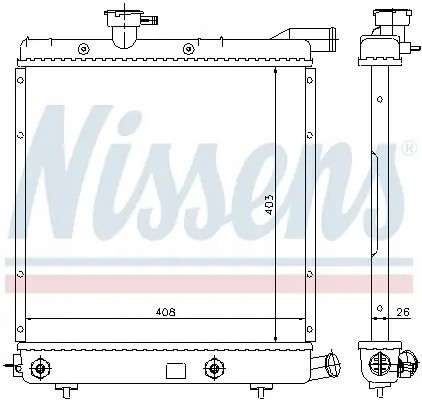 Nissens 60979 Охолоджувач води 60979 nissens chrysler