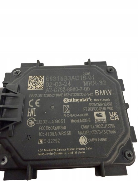 BMW OE 5B3AD16 66315B3AD16 glp Радар сенсорний distronic bmw f70 5b3ad16