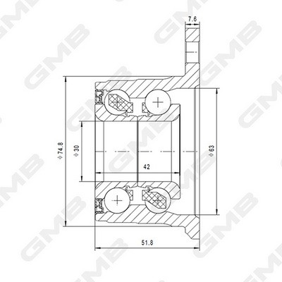 GH21390T GMB Підшипник маточини