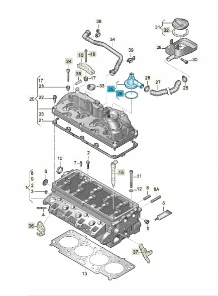 Volkswagen OE 03L115311 Кришка ASO VW