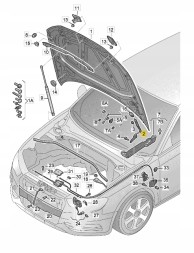 Skoda OE Петля капота OE SKODA 8V0823301F для AUDI A3 2013-2020