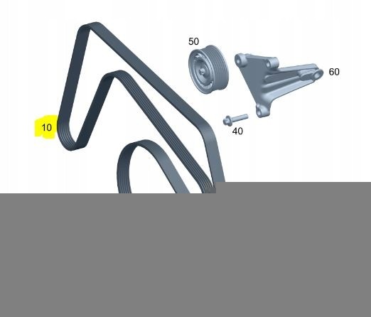 Mercedes-Benz OE A0039938596 Оригінальний клиновий ремінь mercedes-benz a0039938596