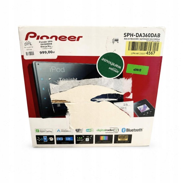 Pioneer RADIO SAMOCHODOWE РАДІО 2DIN PIONEER DMH-A340DAB