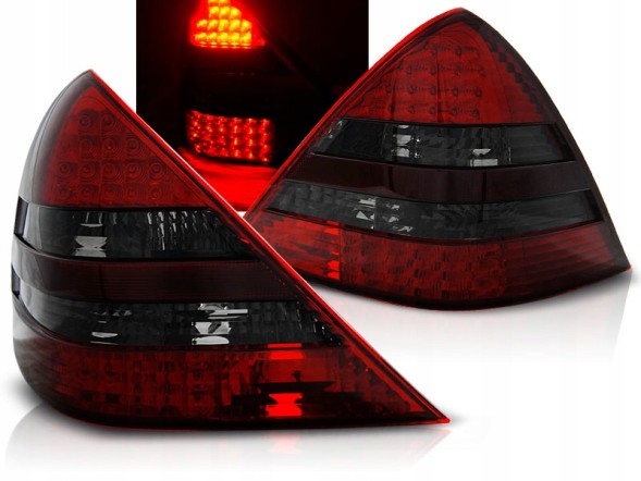 Depo LDME53 mhm Задні LED ліхтарі, комплект, червоні з ефектом диму, тюнінг Mercedes SLK R170 1996-2005