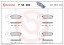 P56082 BREMBO Комплект гальмівних колодок з 4 шт дисків
