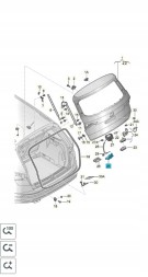 Volkswagen OE Оригінальний замок кришки багажника для Audi/SEAT OE 4M0827506F