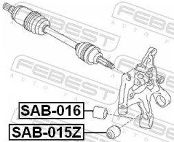 SAB 015Z FEBEST САЙЛЕНТБЛОК ЗАДНЬОЇ ЦАПФИ ПЛАВАЮЧИЙ