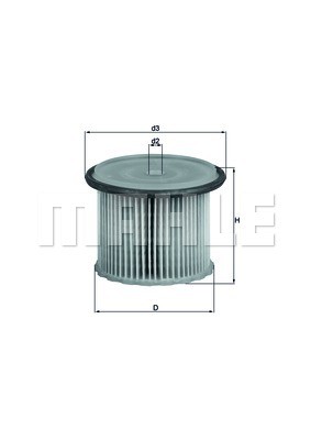 KX63 1 MAHLE ORIGINAL Фільтр палива