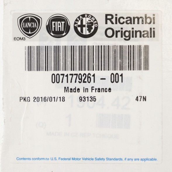Fiat OE Б/у кришка паливного фільтра Fiat Scudo 2007-2016 2.0JTD OE 71779261 9401904428