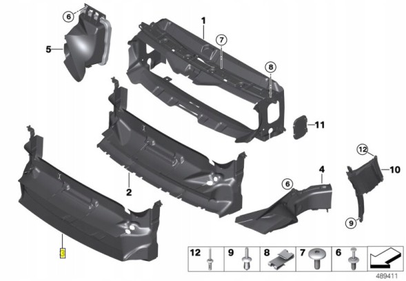 BMW OE 51748054591 BMW нижній канал повітряного керма M F32 F33 F36