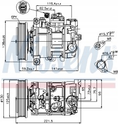 Nissens 89236 Компресор кондиціонера nissens 89236