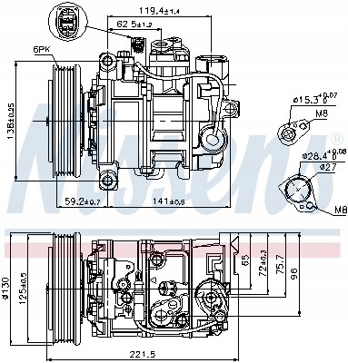 Nissens 89236 Компресор кондиціонера nissens 89236