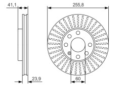 0986479R76 BOSCH Диск гальмівний