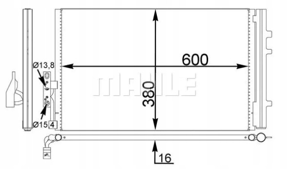 Mahle AC 778 000S Очисник радіатора кондиціонера ac 778 000s mahle