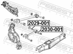 2029 001 FEBEST Болт з ексцентриком