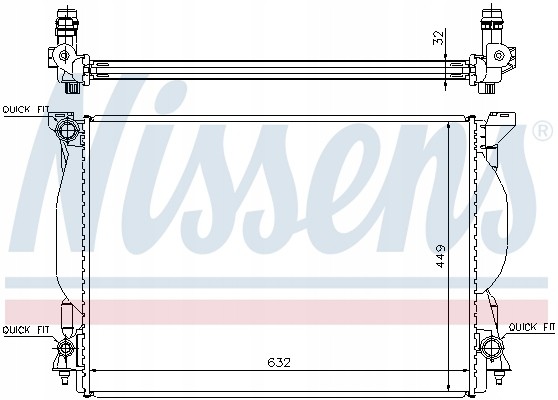 Nissens 60306A Радіатор, система охолодження двигуна nissens 60306a