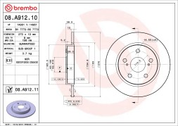 08 A912 10 BREMBO Диск гальмівний