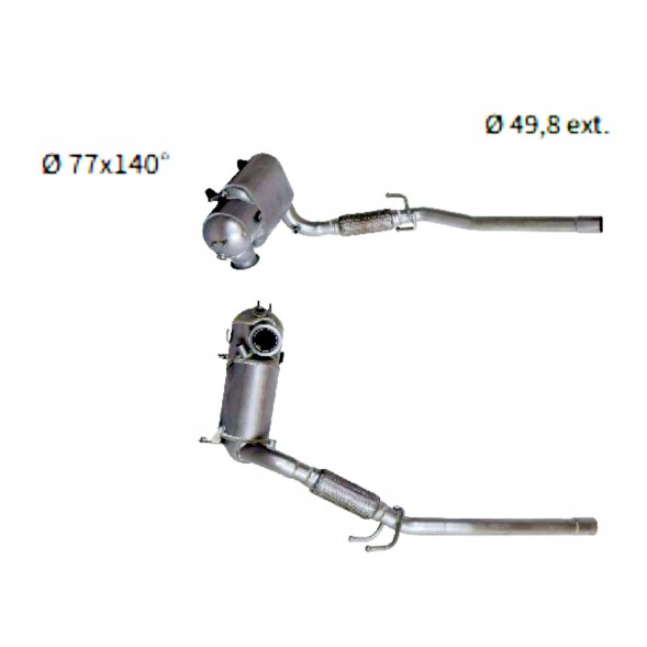 AS FD5140 Фільтр твердих частинок dpf a1 ibiza toledo fabia rapid roomster polo -1.6tdi