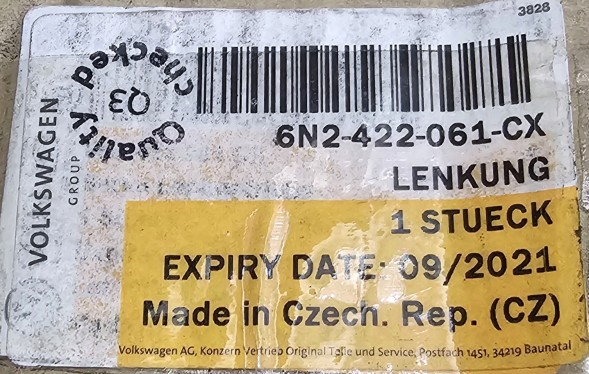 Volkswagen OE НОВИЙ КЕРМОВИЙ ПРИВОД ORG VW POLO III 6N LUPO 6N2422061C (АНГЛІЙСЬКА)