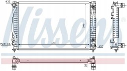 Nissens 60498 Радіатор охолодження 60498 nissens audi a4 b5 (8d2)
