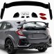 Китай Lotka Spoiler Honda Civic Hatchback 2016-2021 Czarny Połysk Спойлер для Honda Civic Hatchback 2016-2021, чорний, накладка