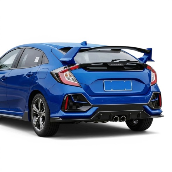 Китай Lotka Spoiler Honda Civic Hatchback 2016-2021 Czarny Połysk Спойлер для Honda Civic Hatchback 2016-2021, чорний, накладка