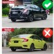 Китай Lotka Spoiler Honda Civic Hatchback 2016-2021 Czarny Połysk Спойлер для Honda Civic Hatchback 2016-2021, чорний, накладка
