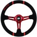 Slide PP-KR-044 + BMW-E46 СПОРТИВНЕ КЕРМО SLIDE ЗАМШЕВЕ 35см ЧЕРВОНЕ + NABA ВИДІЛЕНЕ BMW E46