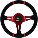 Slide PP-KR-044 + BMW-E46 СПОРТИВНЕ КЕРМО SLIDE ЗАМШЕВЕ 35см ЧЕРВОНЕ + NABA ВИДІЛЕНЕ BMW E46