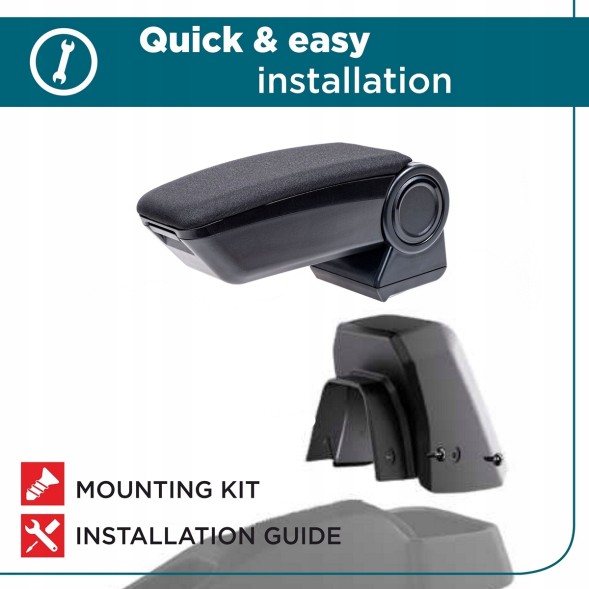 Rati V05039B Підлокітник Armster 3, Renault Clio IV, 2013-2019, тканина