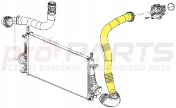 Proparts Krawczyk PP 01 0266 WĄŻ PRZEWÓD RURA TURBO INTERCOOLERA OPEL INSIGNIA 1.6 CDTi 2.0 CDTI 13419442 1302288 Трубка інтеркулера Proparts Krawczyk Opel Insignia 1.6/2.0 CDTi 55/70 мм