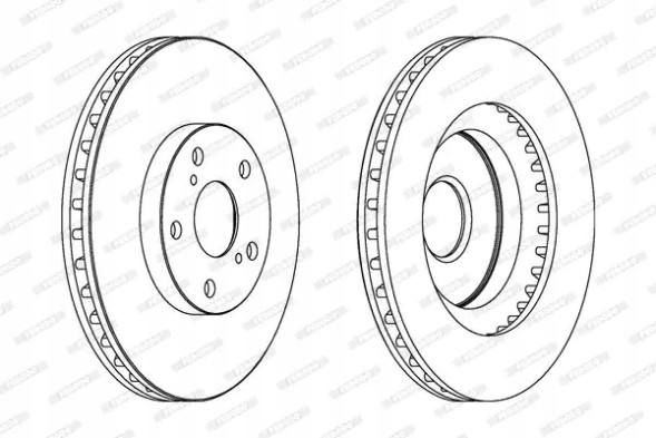 Ferodo DDF1646C 2X передній гальмівний диск вентильований ddf1646c