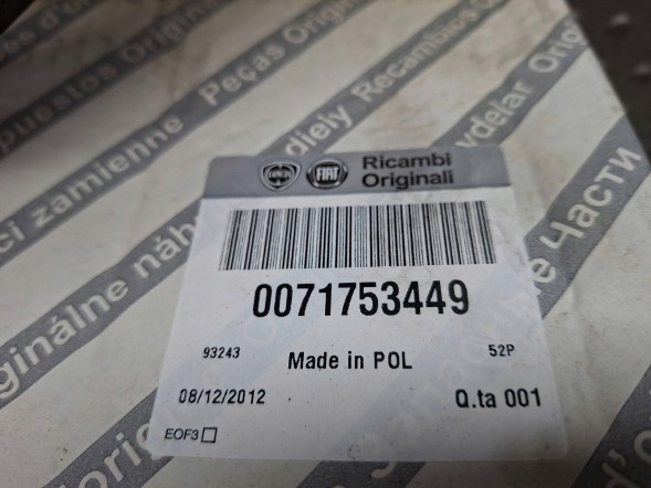 Fiat OE S26340798 ШКІРЯНЕ КЕРМО КОРИЧНЕВЕ 71753449 FIAT 500 2007-