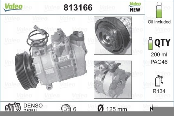 Valeo 813166 Компресор кондиціонера valeo 813166